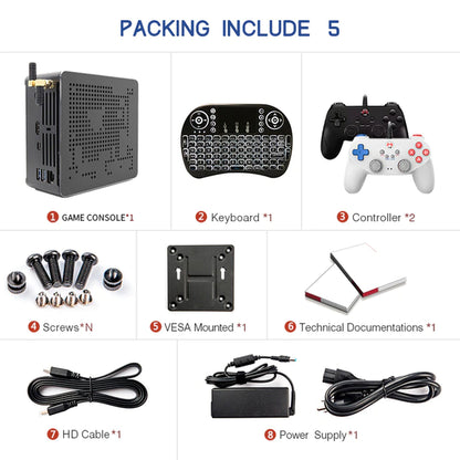 4K Classic Game Console Super Console X Box with 120000 Retro Video Game for Ps3/Ps2/Ps1/Gamecube/Dc Windows 10 PRO & Batocera