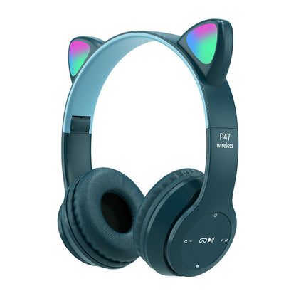 Cute Cat Wireless Children Headphones With Mic