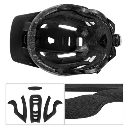 BATFOX Camouflage Mountain Bike Helmet MTB Road Bike Riding Helmet Big Brim Red Taillight Average Size