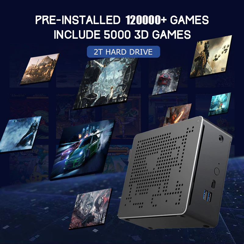 4K Classic Game Console Super Console X Box with 120000 Retro Video Game for Ps3/Ps2/Ps1/Gamecube/Dc Windows 10 PRO & Batocera