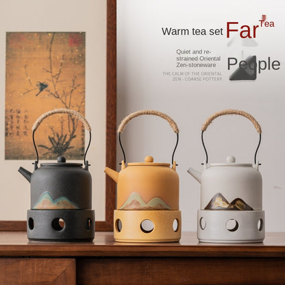 Japanese Style Hand Drawn Warm Tea Stove Set