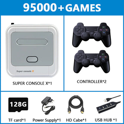 Retro Gaming Console Super Console X with 110000 Retro Games for PSP/PS1/DC/MAME Multi-Player Arcade Game Console Max to 256G
