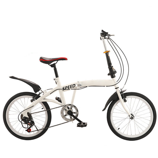 20 Inch Folding Bicycle City Portable Bike 7 Speed Light Weight Gift Double V Brake High Strength Foldable Cycling