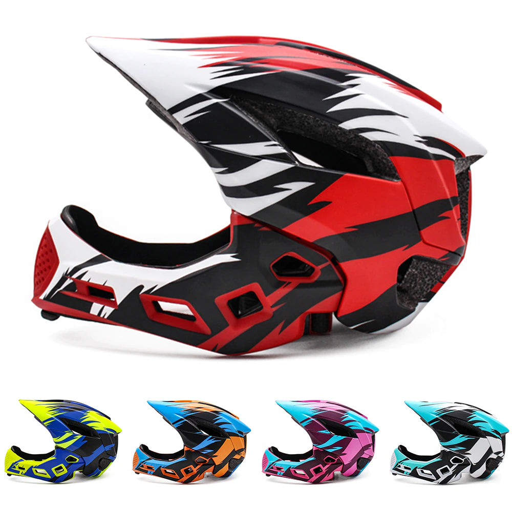 Children Cycling Helmet Detachable Full Face Kids Bike Sports Safety Helmet Child Skateboarding Motorcycle Roller Skating Helmet