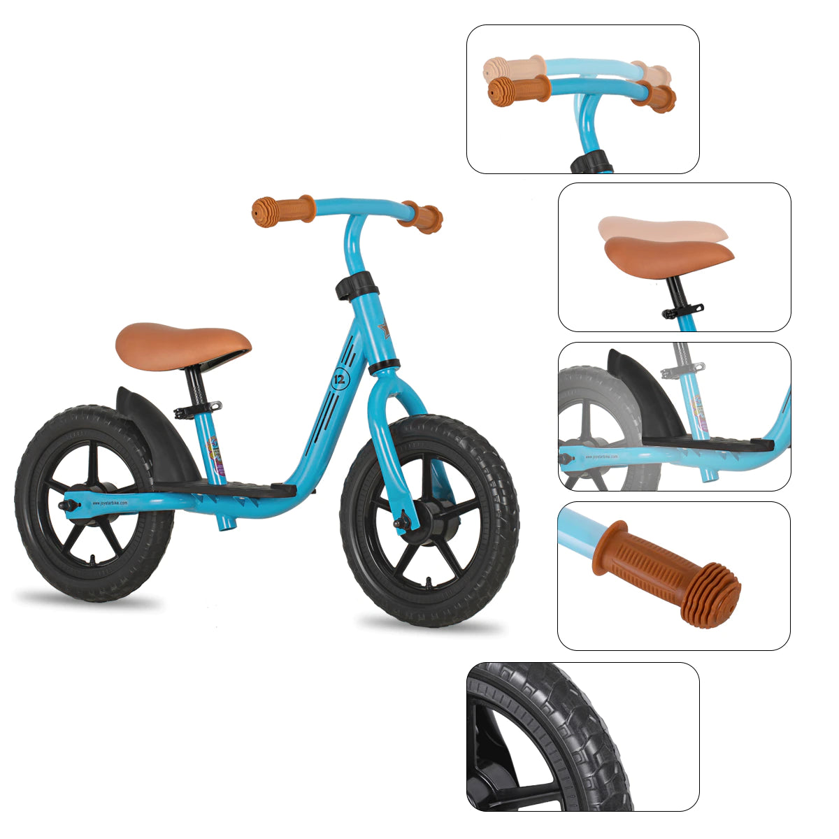 Joystar 10/12 Inch Kids Baby Balance Bike Bicycle Learn to Ride Bike Ride on Toys with Footrest