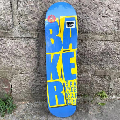 Professional Skateboard Baker Skateboard 8.0 Inch U-Shaped Transverse Skateboard 7-Layer Canada Wood Deck Three-Layer Dyeing Hi