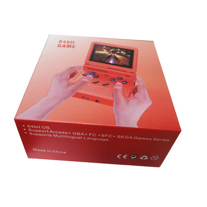 64Bit 3.0 Inch Mini Flip Pocket Retro Handheld Game Console