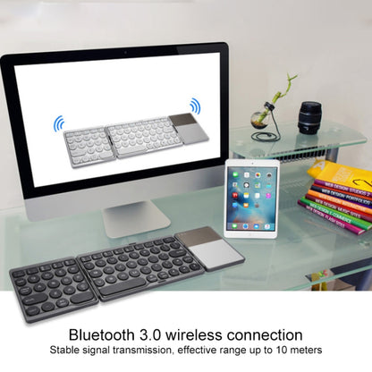 Three-Fold Rechargeable Wireless Keyboard With Touchpad  (PC, Smartphone)