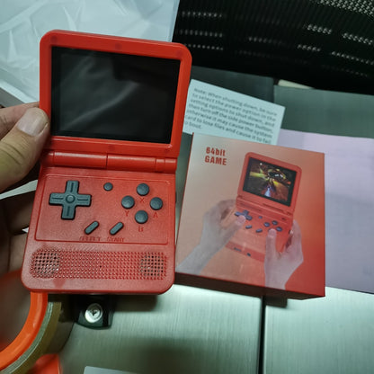 64Bit 3.0 Inch Mini Flip Pocket Retro Handheld Game Console