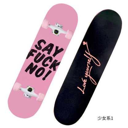 2021 New Pink Series Hot 79*21CM Skateboard Double Vertical Four Wheel Skateboard Skateboard Bamboo Enny Board Long Board Deck