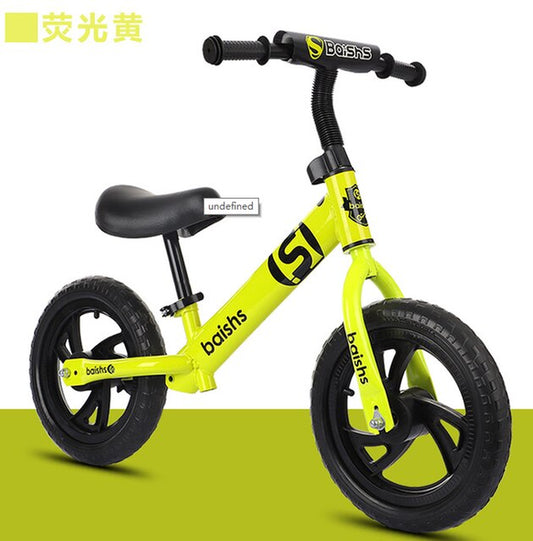 Children'S Balance Scooter 2 to 6-Year-Old Children'S Scooter 12 Inch Non-Pedal Sliding Bike for Kids 12 Inch Kid Bike