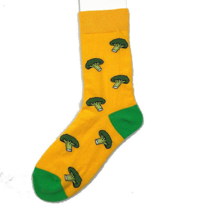 Colorful Cotton Men Socks Funny Pineapple Broccoli Pepper Beer Chili Skate Harajuku Happy Socks for Christmas Gift