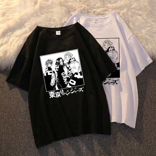 Tokyo Avengers Japanese Anime T Shirt Men Tops Harajuku Kawaii Tokyo Avengers Graphic Tees Unisex Cartoon Tshirt