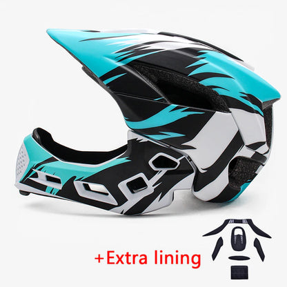 Children Cycling Helmet Detachable Full Face Kids Bike Sports Safety Helmet Child Skateboarding Motorcycle Roller Skating Helmet