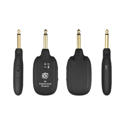 UHF Guitar Wireless System Transmitter Built-in Rechargeable Receiver
