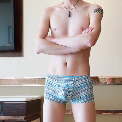 Solid Silk Cuecas Masculina Calzoncillo Boxer Shorts