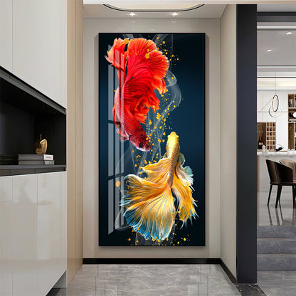 Luxurious Large Gold Aluminum Frame Painting