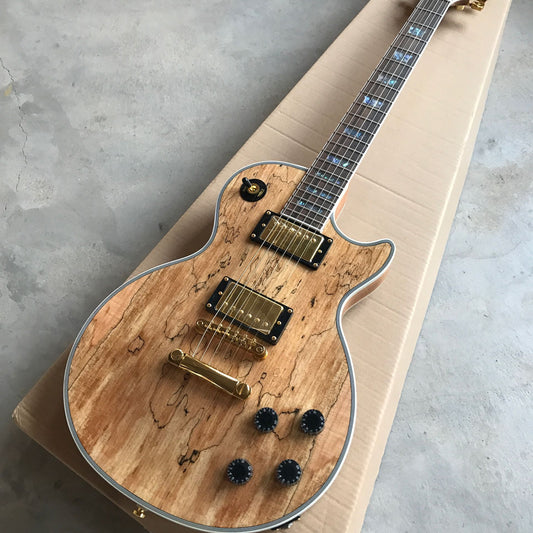 Free Delivery, Decaying Wood Guitar, Gold Hardware, Log Color Guitar, Color Can Be Customized