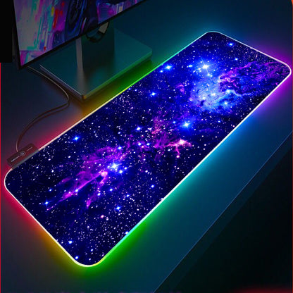 XXL Blue Star LED  USB Gaming Mousepad