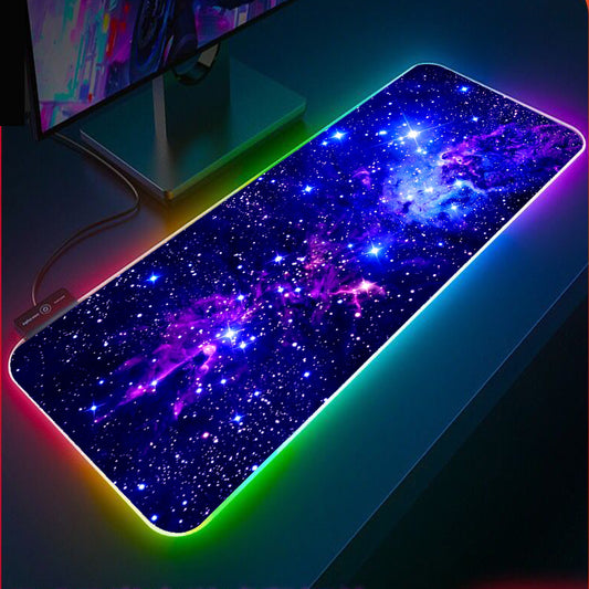 XXL Blue Star LED  USB Gaming Mousepad