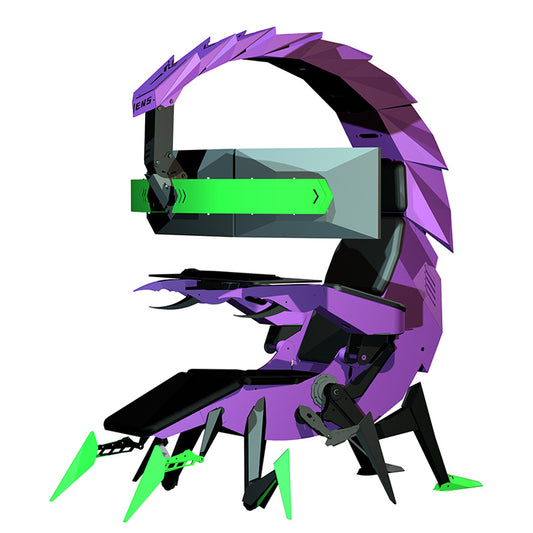 Scorpion Integrated Cockpit Gaming Chair with Adjustable Hanging Monitor