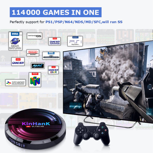 Retro Video Game Console Super Console X Max 4K HD Wifi with 114000 Games for Ps1/Psp/Dc/Sega Saturn/Md/Naomi Game Player TV Box