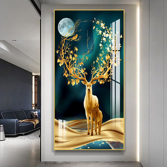 Luxurious Large Gold Aluminum Frame Painting