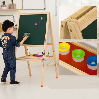 Premium Wooden Display Easel Board Stand for Kids