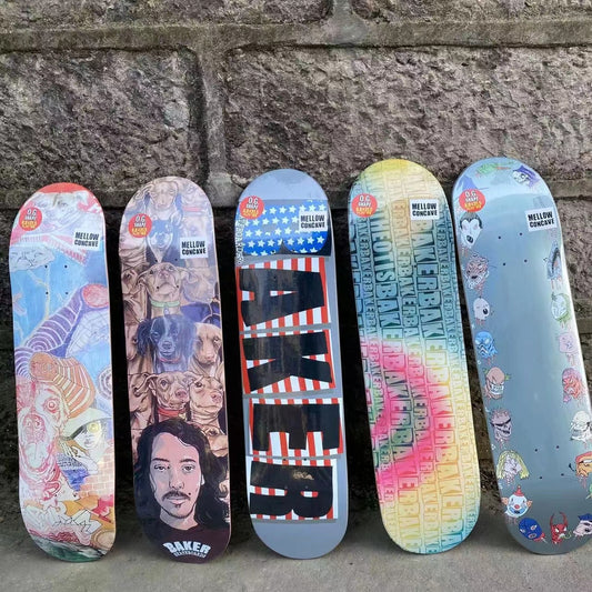 Professional Skateboard Baker Skateboard 8.0 Inch U-Shaped Transverse Skateboard 7-Layer Canada Wood Deck Three-Layer Dyeing Hi