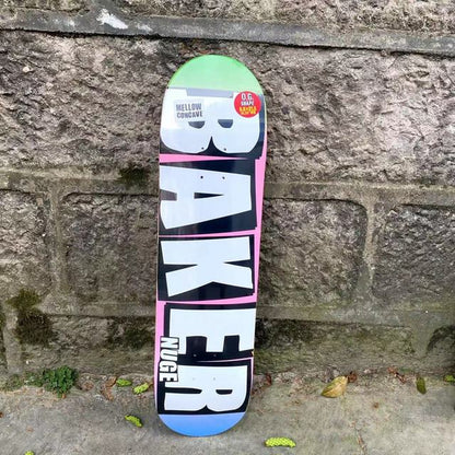 Professional Skateboard Baker Skateboard 8.0 Inch U-Shaped Transverse Skateboard 7-Layer Canada Wood Deck Three-Layer Dyeing Hi