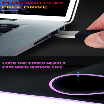 XXL Blue Star LED  USB Gaming Mousepad