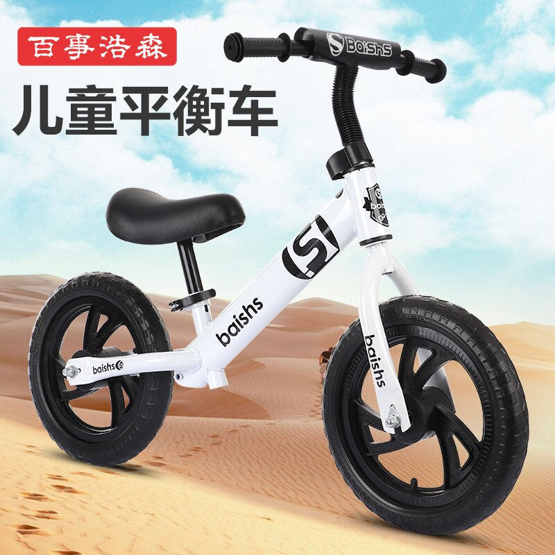Children'S Balance Scooter 2 to 6-Year-Old Children'S Scooter 12 Inch Non-Pedal Sliding Bike for Kids 12 Inch Kid Bike