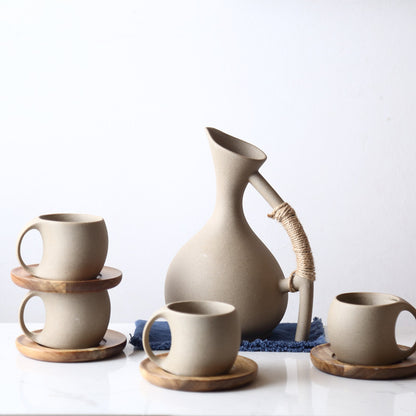 1300ml Creative Pottery Tea Cup Set