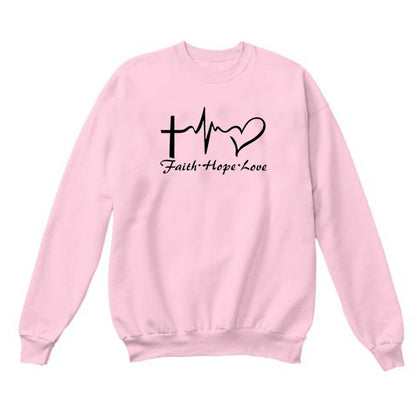 Faith, Hope, & Love Letter Christian Sweatshirt