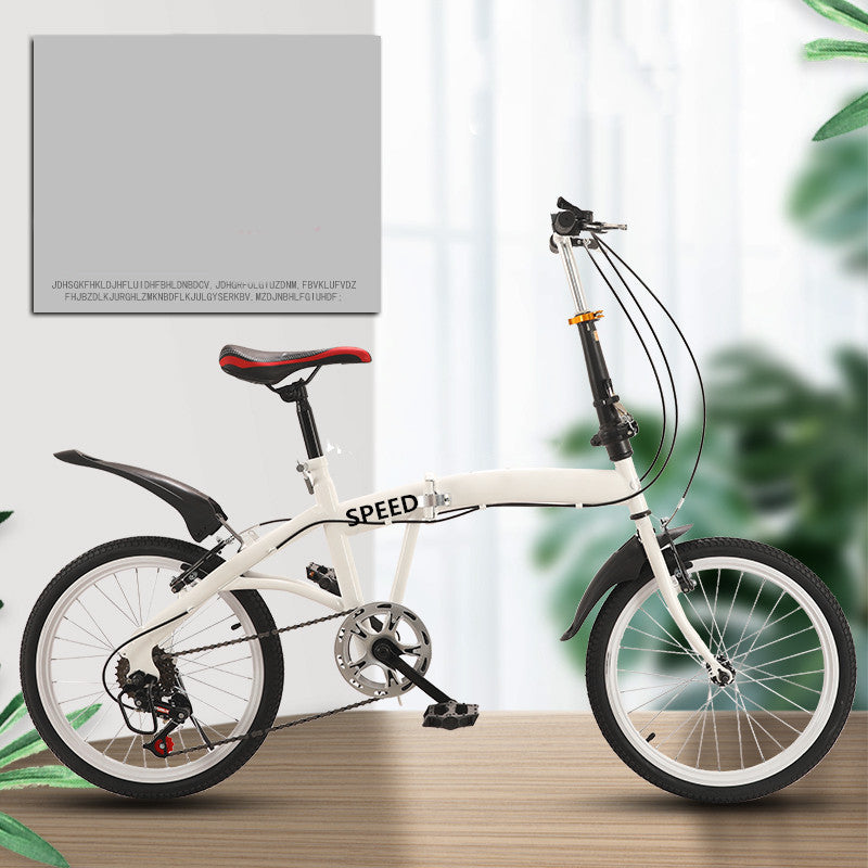 20 Inch Folding Bicycle City Portable Bike 7 Speed Light Weight Gift Double V Brake High Strength Foldable Cycling
