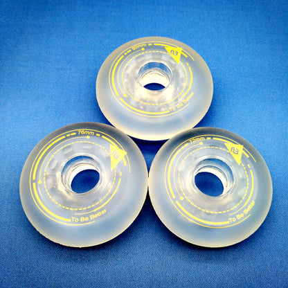 Free Shipping Roller Skate Wheel Inline Wheel Anti-Friction 90A Braking Wheel Fsk Transparent Material