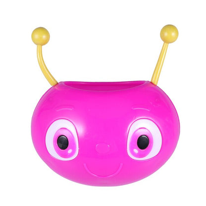 Children Scooter Basket Plastic Cute Worm Pattern Scooter Front Handlebar Carrier Rack (Blue)