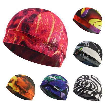 Motorcycle Helmet Inner Cap Windproof Mask Moisture Wicking Cooling Inner Liner Beanie Dome Quick Dry Hat Accessories