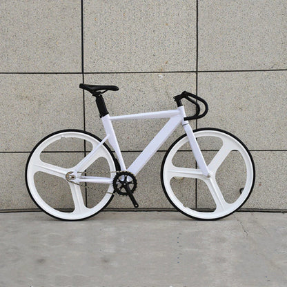 Fixed Gear Bike 700C Muscular Aluminum Alloy Frame 48Cm 52Cm 56Cm Track Fixie Bicycle with Double 3 Spokes Wheel and V Brakes