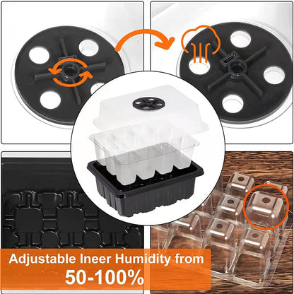 5Pack/Set Nursery Seed Greenhouse Grow Tray