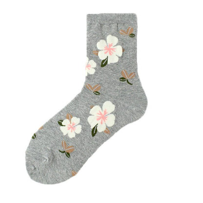 Plant Wind Dandelion Sunflower Flower Cotton Socks Creative Rose Skate Casual Women Streetwear Funny Kawaii Short Happy Socks