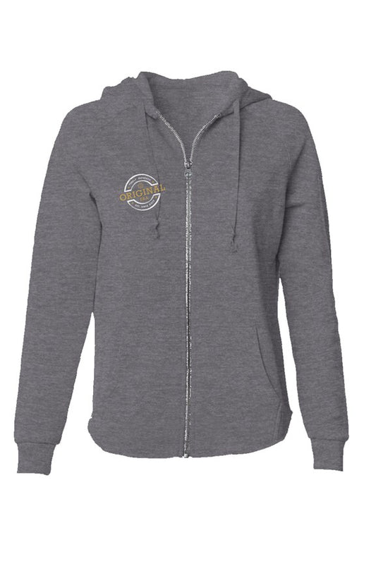Original Era Womens Lightweight Wash Zip Hoodie