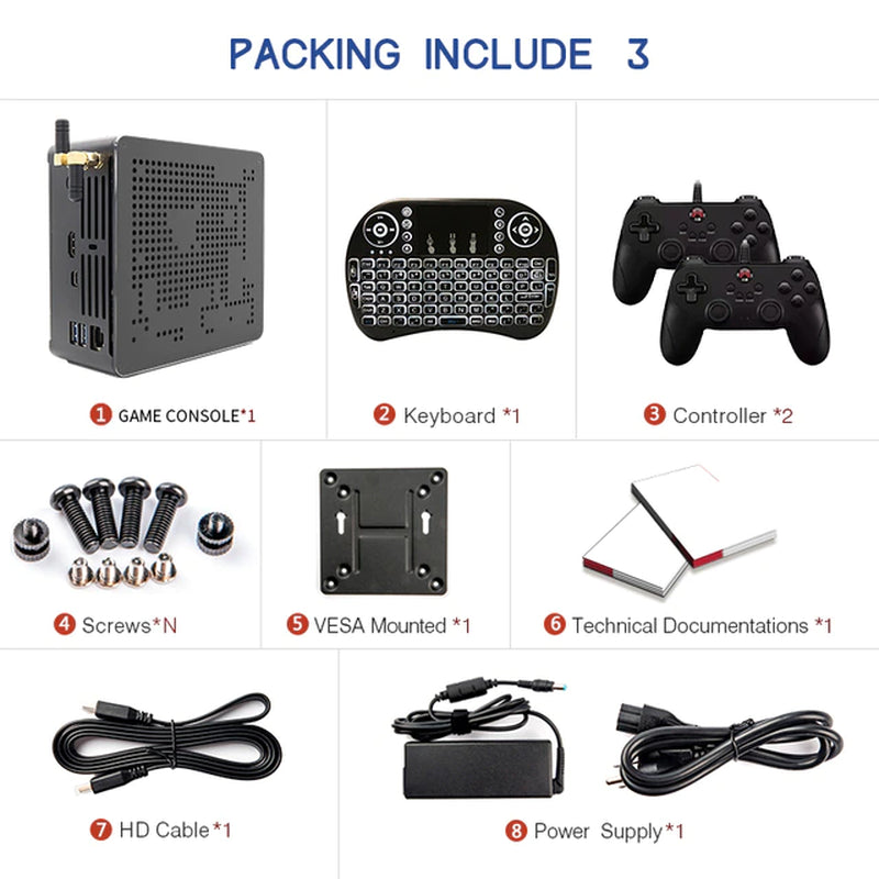 4K Classic Game Console Super Console X Box with 120000 Retro Video Game for Ps3/Ps2/Ps1/Gamecube/Dc Windows 10 PRO & Batocera