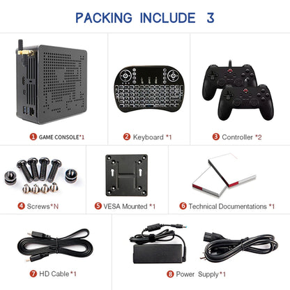 4K Classic Game Console Super Console X Box with 120000 Retro Video Game for Ps3/Ps2/Ps1/Gamecube/Dc Windows 10 PRO & Batocera