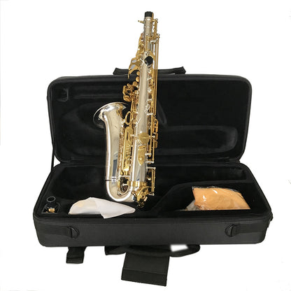 High Quality Brass  Silver Alto Saxophone