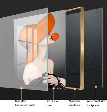 Luxurious Large Gold Aluminum Frame Painting