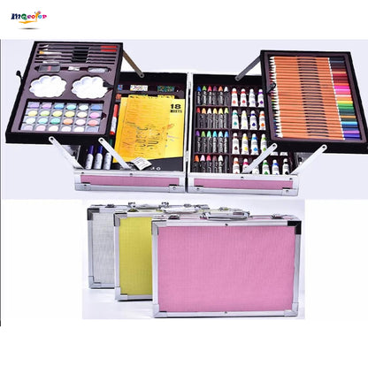 145 Pcs Kids Color Paint Drawing Box Kits  Art Set for Children
