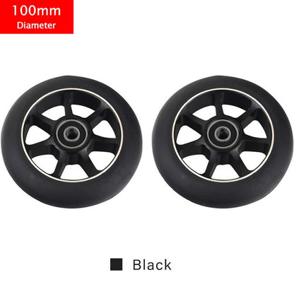 100Mm Scooter Wheels Replacement with Bearings Aluminum Wear-Resistant PU Stunt Scooter Parts Kick Scooter Accessories 2Pcs/Set