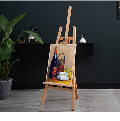 Black Colour Artist Wooden A-Frame Lyre Art Easel for Painting