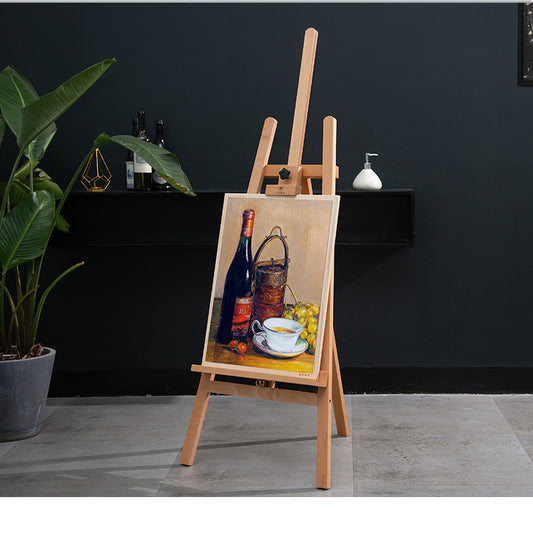 Black Colour Artist Wooden A-Frame Lyre Art Easel for Painting